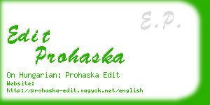 edit prohaska business card